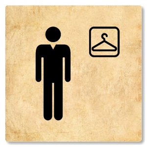 Šatna muži, 100x100mm, pergamen, Nevada